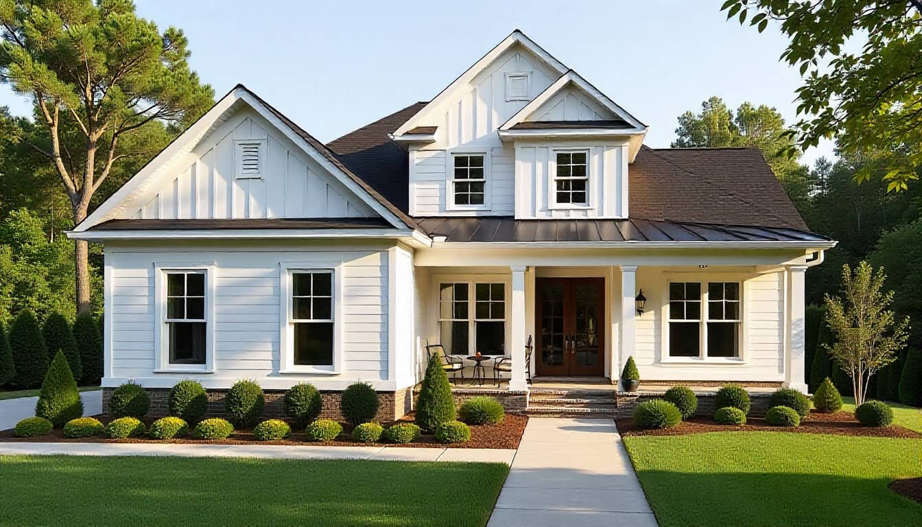 Exterior of a semi-custom modern home by Stonecrest Homes in Moore County, NC