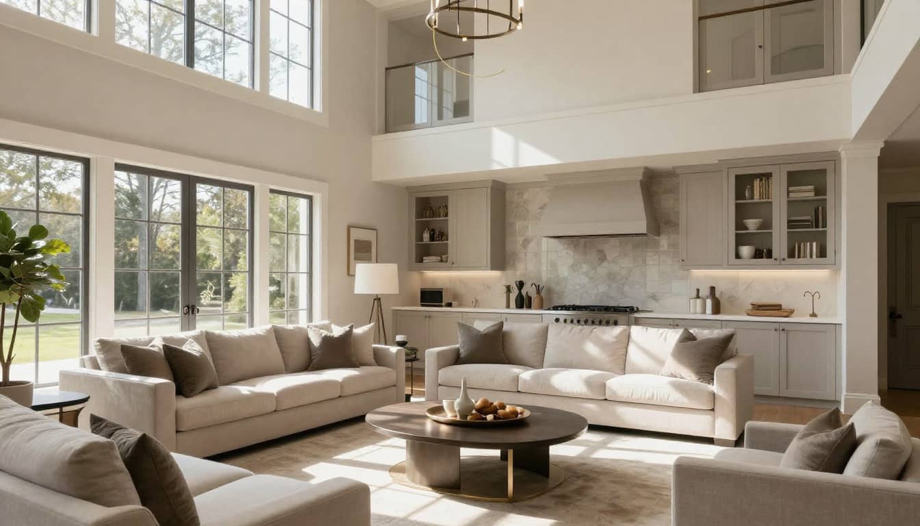 Luxury open-concept living area in a Kennedy Custom Homes residence
