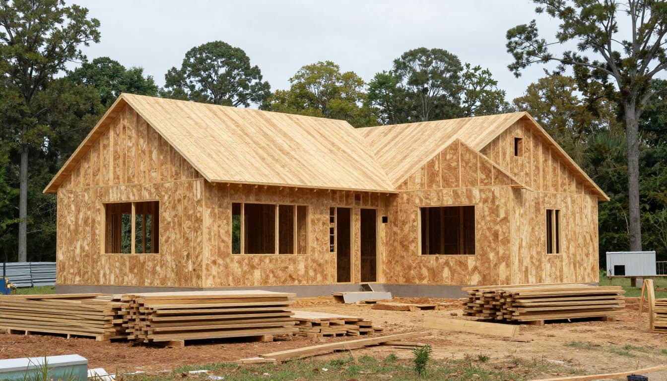 Sandhills Home Builders home under construction in Moore County, NC